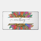 Rainboog- en luiparijndruk op maat bureaumat (Voorkant)