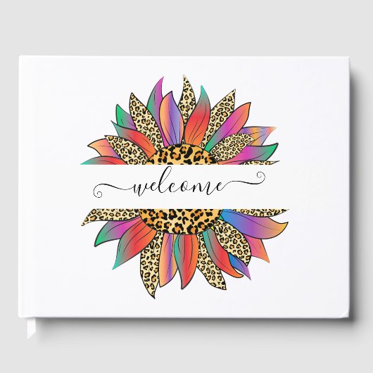 Rainboog- en luiparijndruk op maat gastenboek (Voorkant)