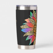 Rainboog- en luiparijndruk op maat geïsoleerde drinkbeker (Achterkant)