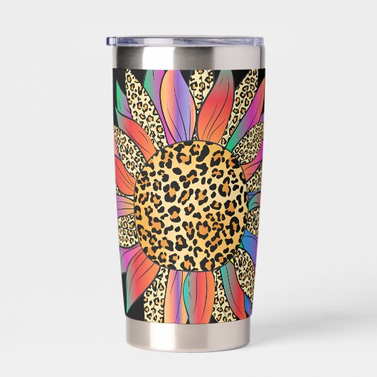 Rainboog- en luiparijndruk op maat geïsoleerde drinkbeker (Rechts)