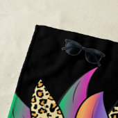 Rainboog- en luiparijndruk op maat strandlaken (In situ)