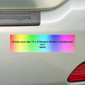 Rainboogachtergrond, Creëer uw eigen 11 x 3 sticke Bumpersticker (Op auto)