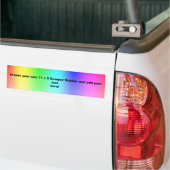 Rainboogachtergrond, Creëer uw eigen 11 x 3 sticke Bumpersticker (Op Truck)