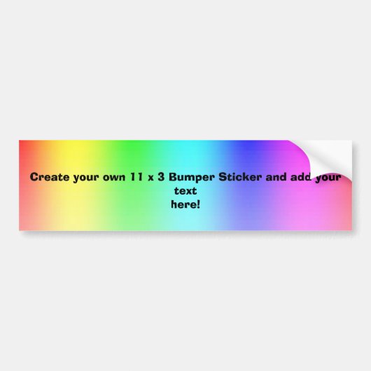 Rainboogachtergrond, Creëer uw eigen 11 x 3 sticke Bumpersticker (Voorkant)