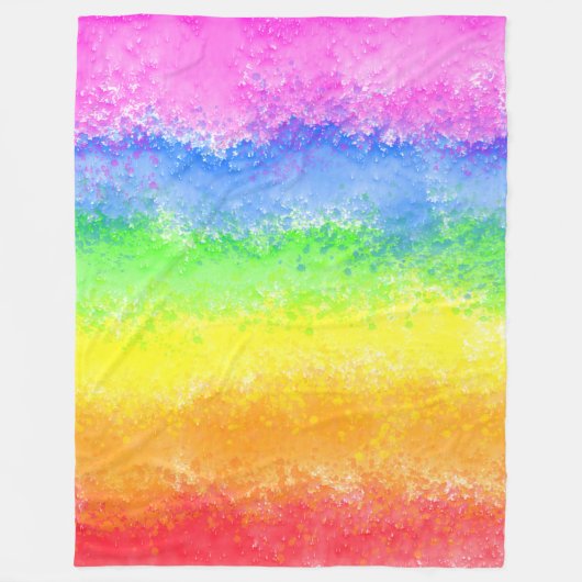 Rainboogachtige waterverf, stijlvol fleece deken (Voorkant)