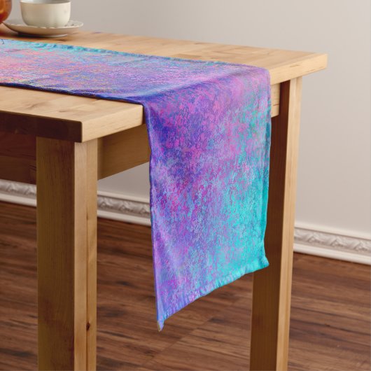 Rainboogalcoholinkt, helderkleurig Abstract Korte Tafelloper (Voorbeeld)