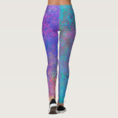 Rainboogalcoholinkt, helderkleurig Abstract Leggings (Achterkant)
