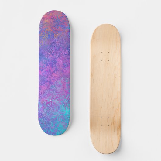 Rainboogalcoholinkt, helderkleurig Abstract Persoonlijk Skateboard (Voorkant)