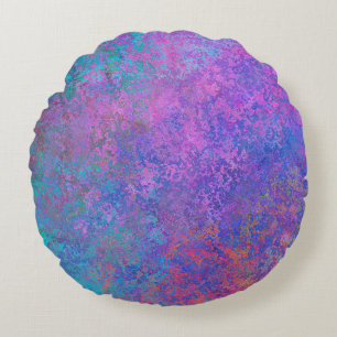 Rainboogalcoholinkt, helderkleurig Abstract Rond Kussen