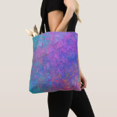 Rainboogalcoholinkt, helderkleurig Abstract Tote Bag (Dichtbij)