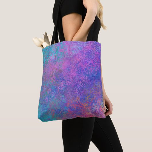 Rainboogalcoholinkt, helderkleurig Abstract Tote Bag (Dichtbij)