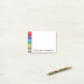 Rainboogassortiment gekleurde pennen Licht Post-it® Notes (Op bureau)