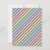 Rainboogballonnen klaar voor Pop Baby shower Kaart (Achterkant)