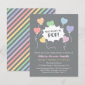 Rainboogballonnen klaar voor Pop Baby shower Kaart (Voorkant / Achterkant)