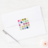 Rainboogbetegelpatroon Vierkante Sticker (Envelop)