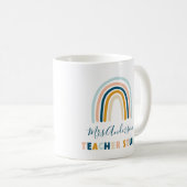 Rainboogblauw gepersonaliseerd muts schattig cadea koffiemok (Voorkant rechts)