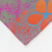 Rainboogbloemen in kant fleece deken (Hoek)