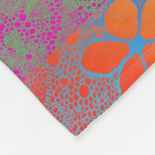 Rainboogbloemen in kant fleece deken (Hoek)