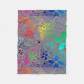 Rainboogbloemen in kant fleece deken (Voorkant)
