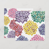 Rainboogbloesems blanco invullen in elke willekeur kaart (Voorkant / Achterkant)