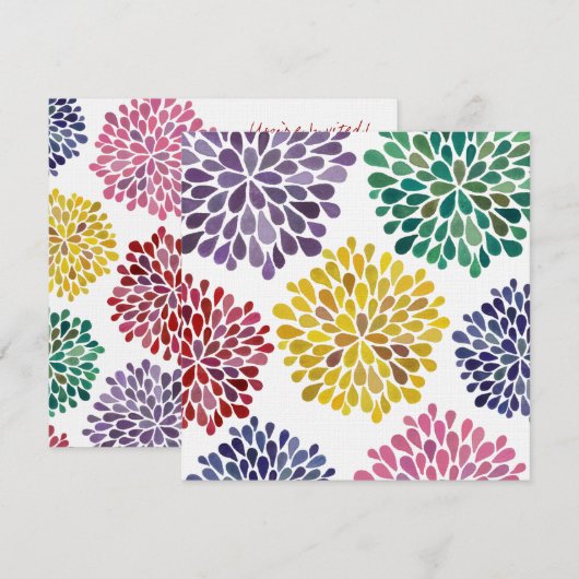 Rainboogbloesems blanco invullen in elke willekeur kaart (Voorkant / Achterkant)