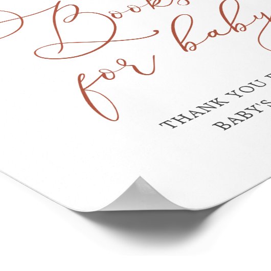 Rainboogboeken voor Baby showers voor Baby Poster (Hoek)