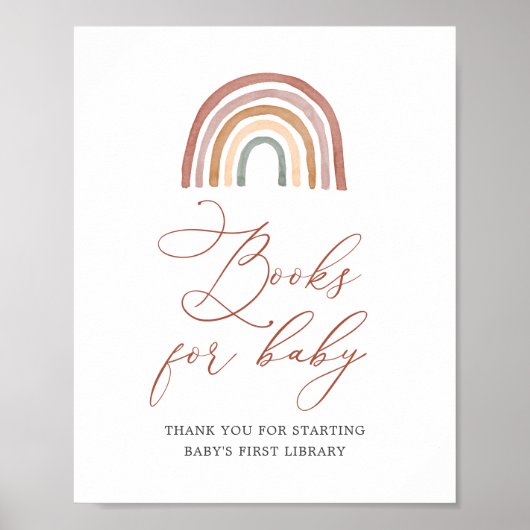 Rainboogboeken voor Baby showers voor Baby Poster (Voorkant)