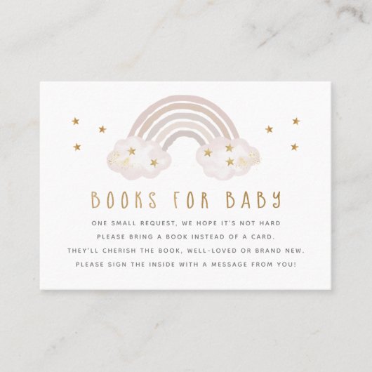 Rainboogboeken voor de Kaart Baby invoegen Visitekaartje (Voorkant)