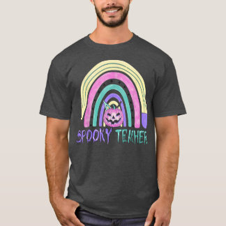 Rainboogbrander of Teach Funny Halloween kostuum v T-shirt