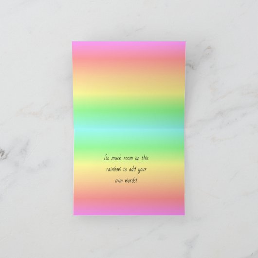 Rainboogbriefkaart Notitiekaartje (Binnen)