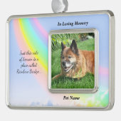 Rainboogbrug Aangepaste foto Sympathie Ornament (Links)