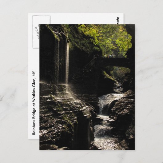 Rainboogbrug bij het Briefkaart Watkins Glen (Voorkant / Achterkant)