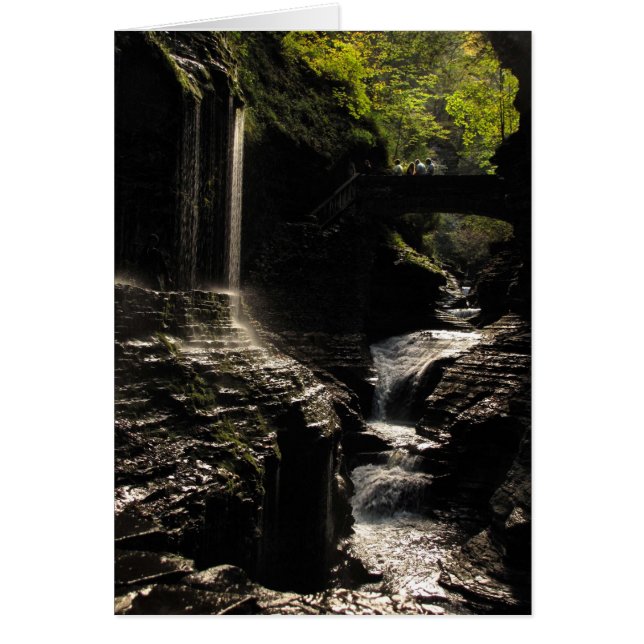 Rainboogbrug bij Watkins Glen Blank Card (Voorkant)