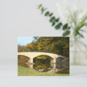 Rainboogbrug in Herfst bij het Grove City College Briefkaart (Staand voorkant)