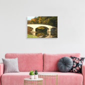 Rainboogbrug in Herfst bij het Grove City College Canvas Afdruk (Insitu (Woonkamer))