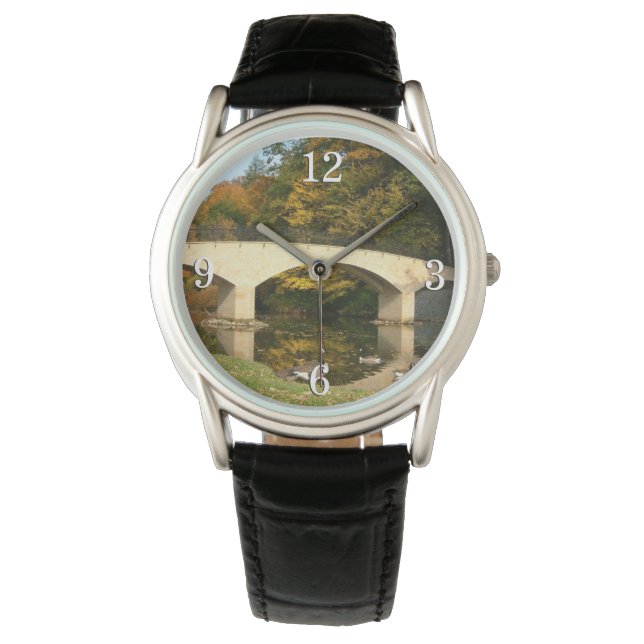 Rainboogbrug in Herfst bij het Grove City College Horloge (Voorkant)