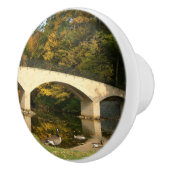 Rainboogbrug in Herfst bij het Grove City College Keramische Knop (Rechts)