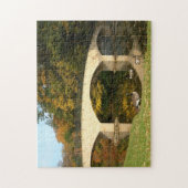 Rainboogbrug in Herfst bij het Grove City College Legpuzzel (Verticaal)