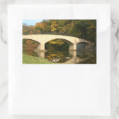 Rainboogbrug in Herfst bij het Grove City College Rechthoekige Sticker (Tas)