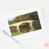 Rainboogbrug in Herfst bij het Grove City College Rechthoekige Sticker (Envelop)