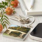 Rainboogbrug in Herfst bij het Grove City College Sleutelhanger (Voorkant Rechts)