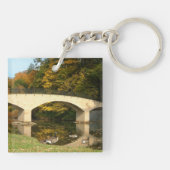 Rainboogbrug in Herfst bij het Grove City College Sleutelhanger (Achterkant)