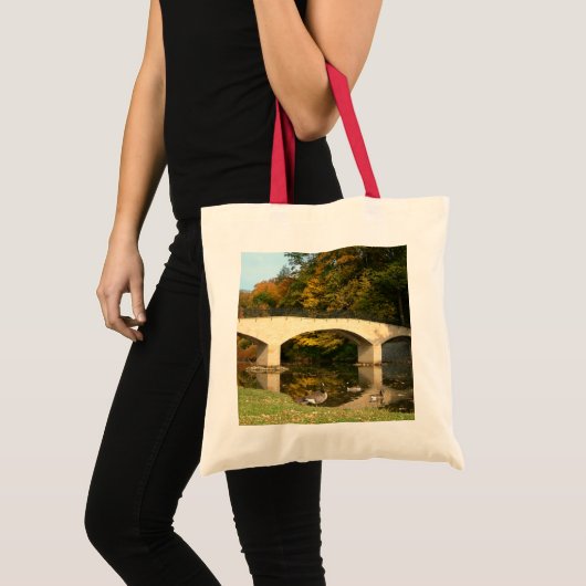 Rainboogbrug in Herfst bij het Grove City College Tote Bag (Voorkant (product))