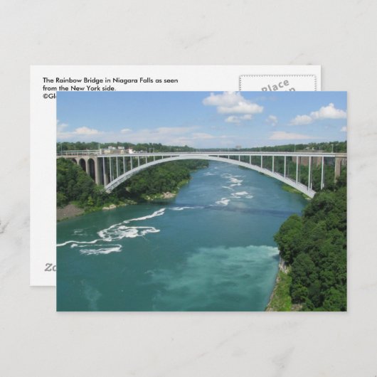 Rainboogbrug, Niagara-Herfsten Briefkaart (Voorkant / Achterkant)