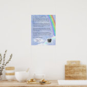 Rainboogbrug Pet Loss (aanpasbaar) Poster (Keuken)
