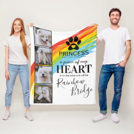 Rainboogbrug - Pet Memorial Fleece Deken