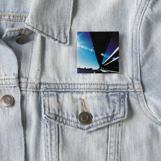 Rainboogbrug, Tokio Vierkante Button 5,1 Cm (In situ)