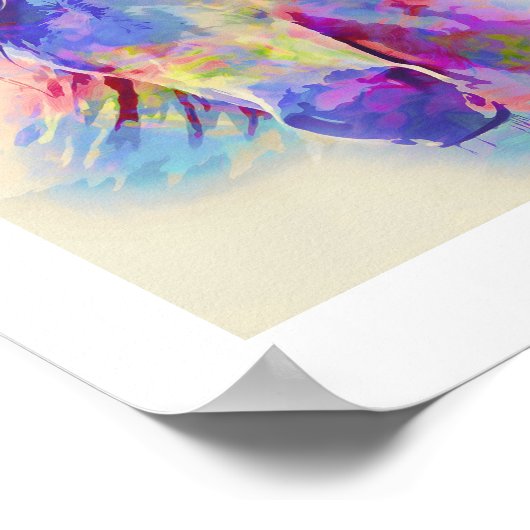 Rainboogbrug voor paarden poster (Hoek)