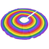 Rainboogbundelcirkels Imitatie Linnen Kerstboom Kleed (Gekanteld)