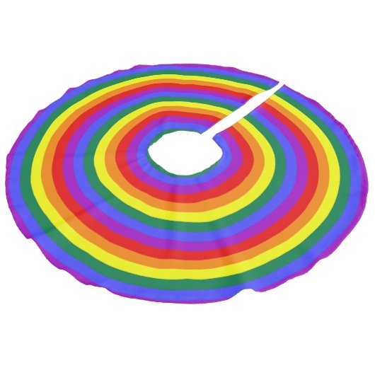 Rainboogbundelcirkels Imitatie Linnen Kerstboom Kleed (Gekanteld)